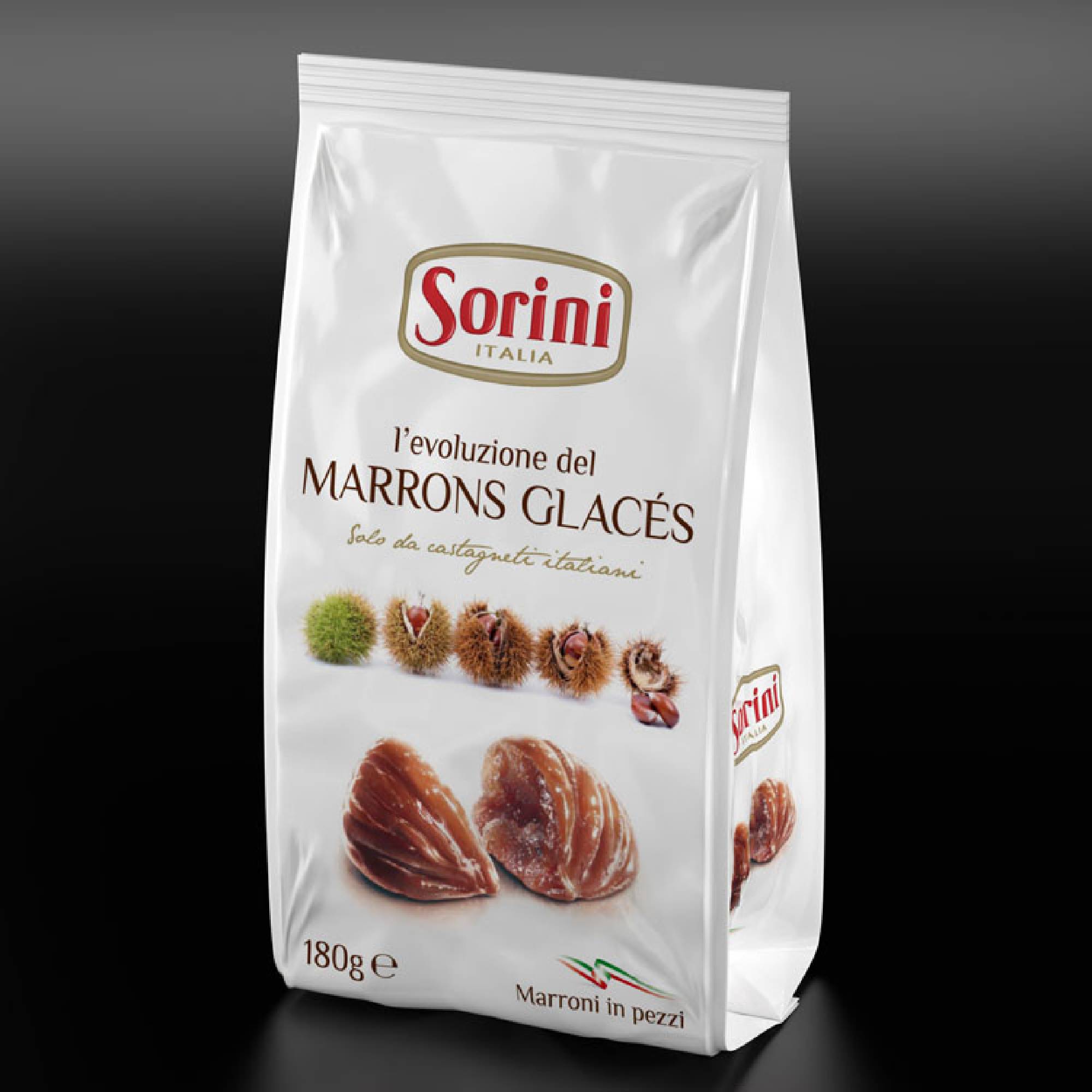 packaging 3d di sacchetto di marrons glaces